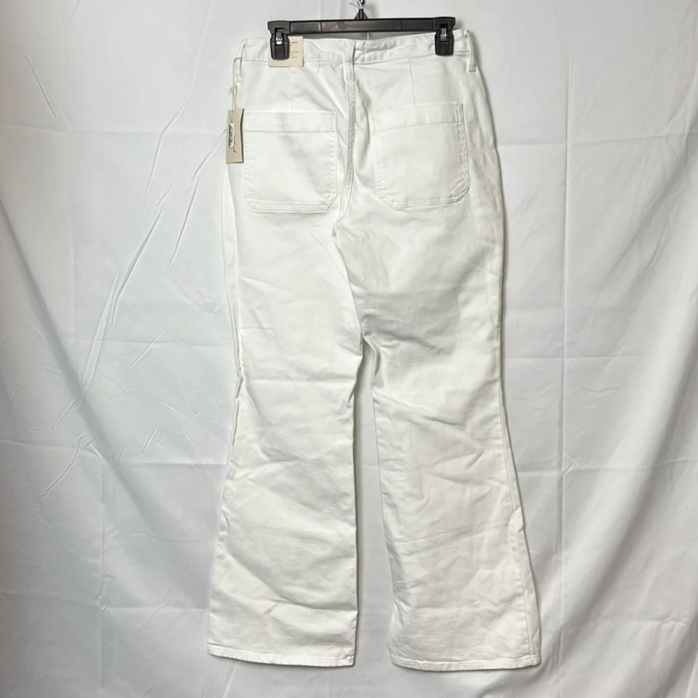 UNIVERSAL thread, women’s high rise, flare, white denim jeans - Picture 2 of 5
